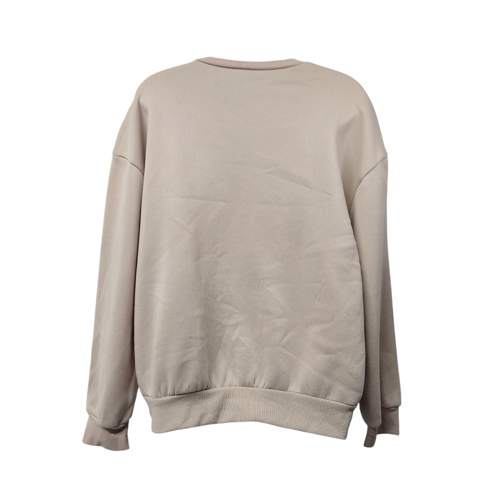 Shein Arizona Women's Tan Orange Pullover Fleece Lined Sweatshirt Size L - Picture 3 of 6